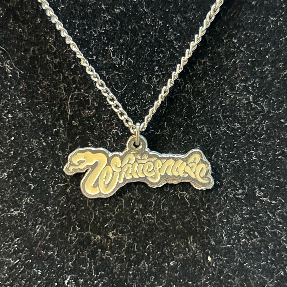 Vintage WHITESNAKE Necklace 1980’s WHITESNAKE band NECKLACE deadstock hair metal